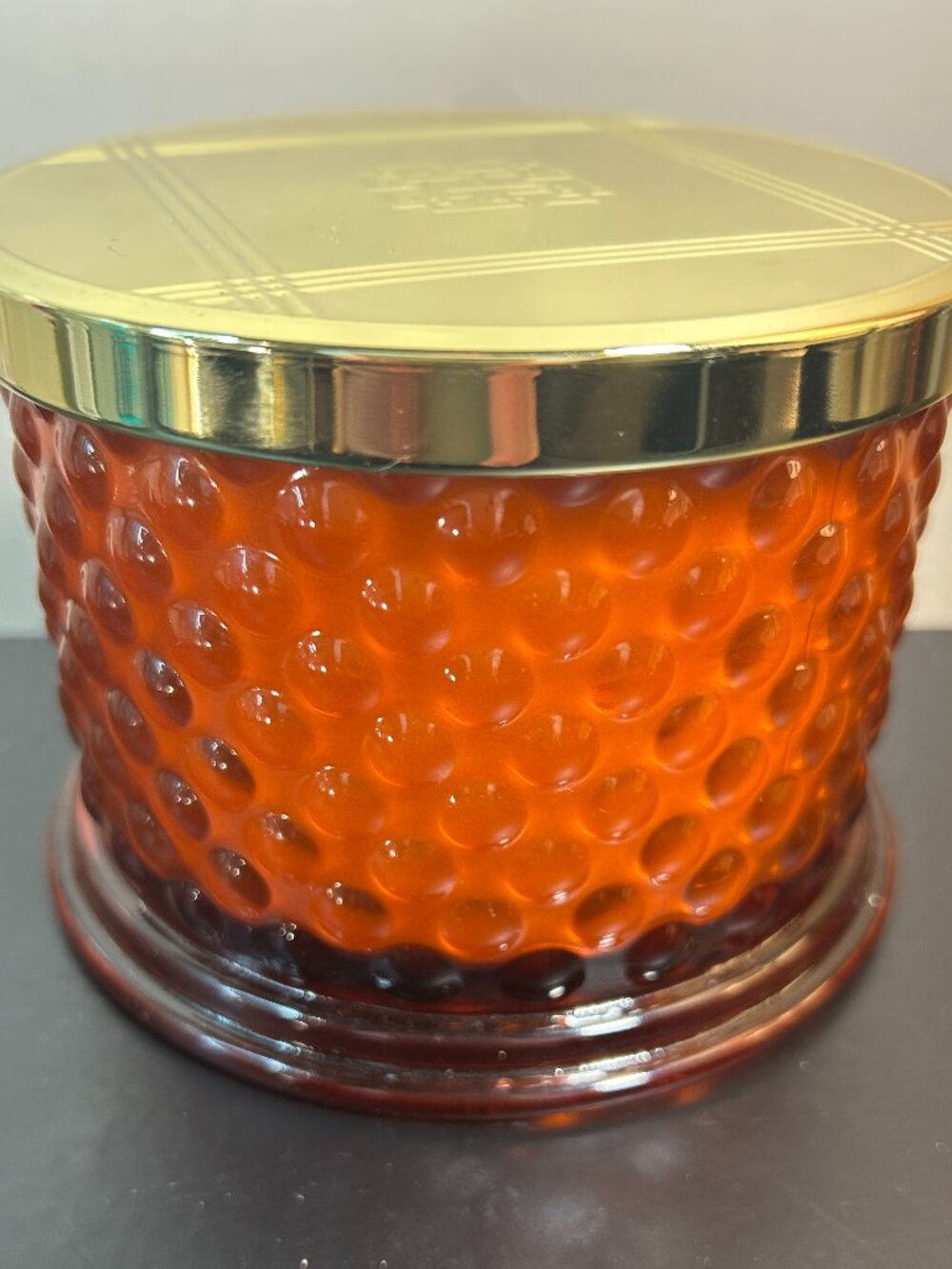 Homeworx by Slatkin Harvest Donut Hobnail Glass 3-Wick Candle 14oz